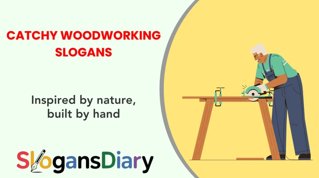 Catchy Woodworking Slogans
