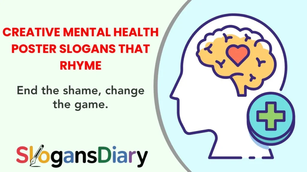 Creative Mental Health Poster Slogans That Rhyme