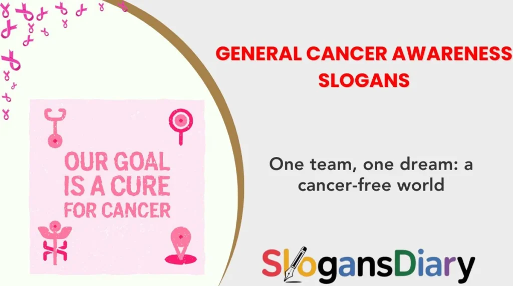 General Cancer Awareness Slogans