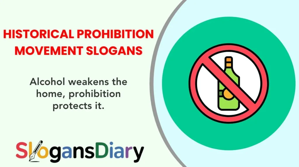 Historical Prohibition Movement Slogans