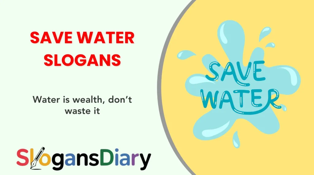 Save Water Slogans