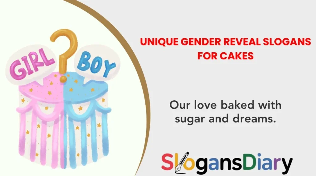 Unique Gender Reveal Slogans for Cakes