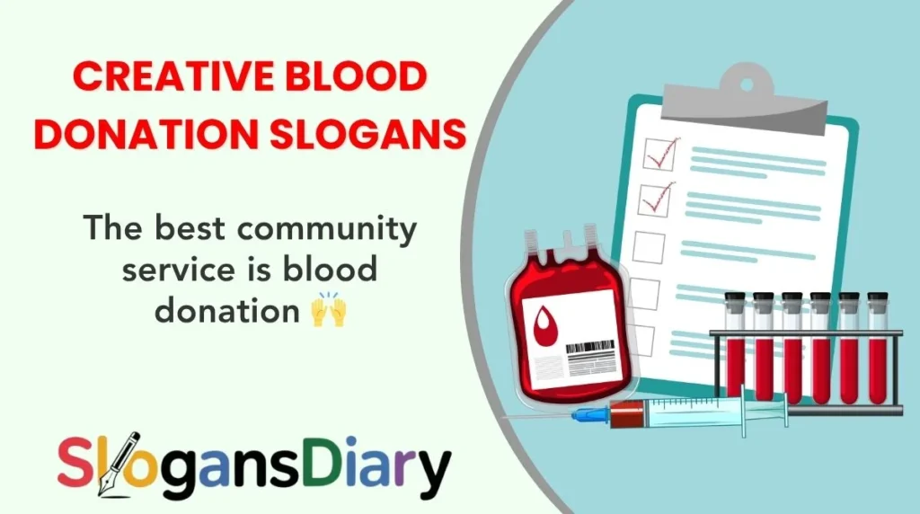 Creative Blood Donation Slogans