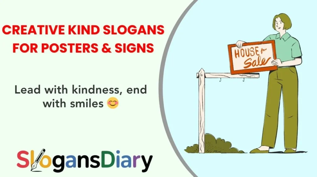 Creative Kind Slogans for Posters & Signs