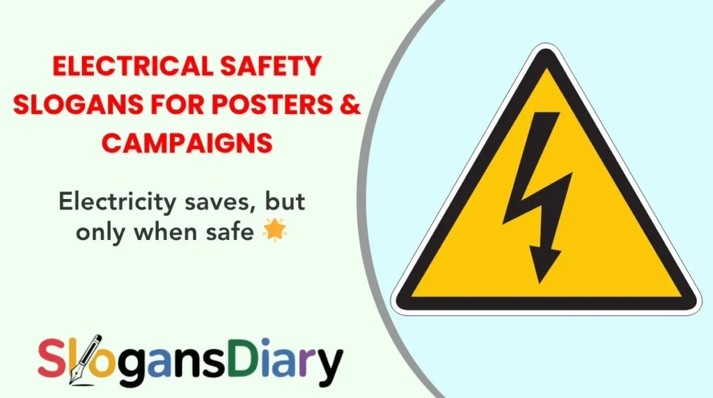 Electrical Safety Slogans for Posters & Campaigns