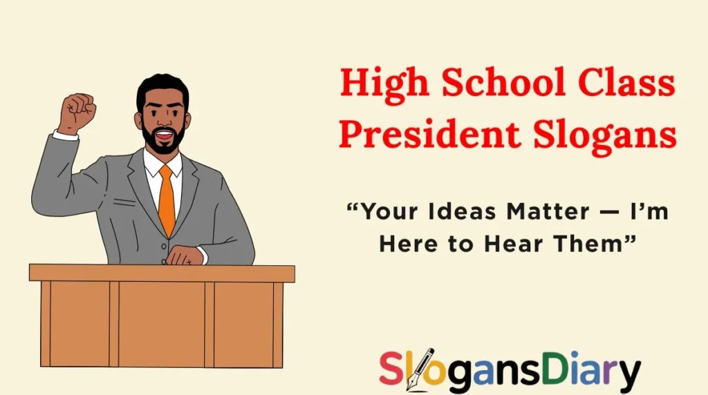 High School Class President Slogans
