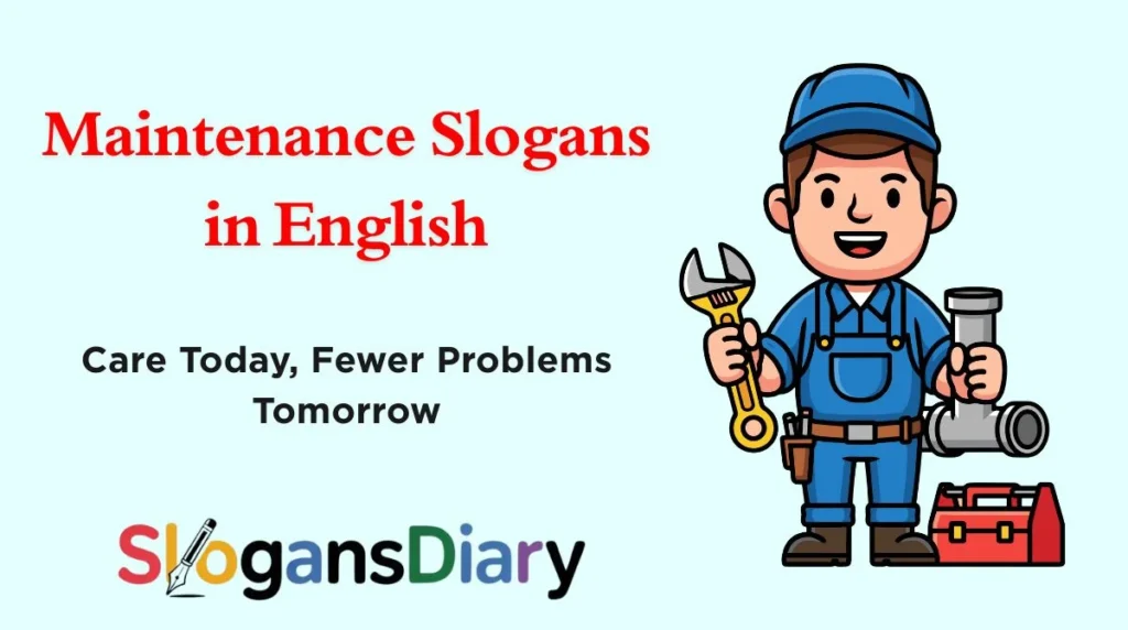 Maintenance Slogans in English