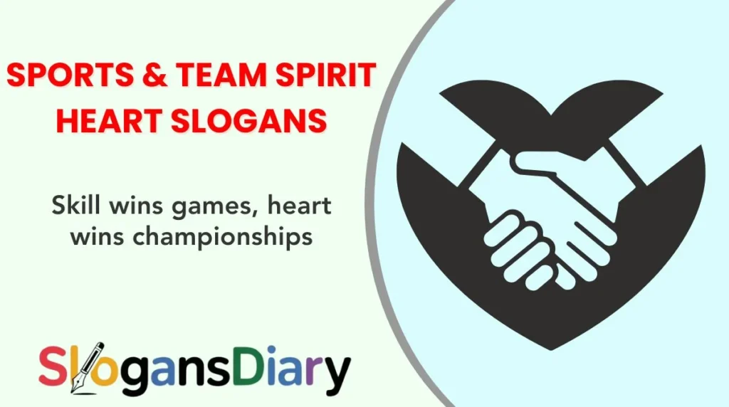 Sports & Team Spirit Heart Slogans