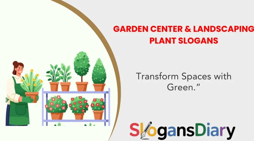 Garden Center & Landscaping Plant Slogans