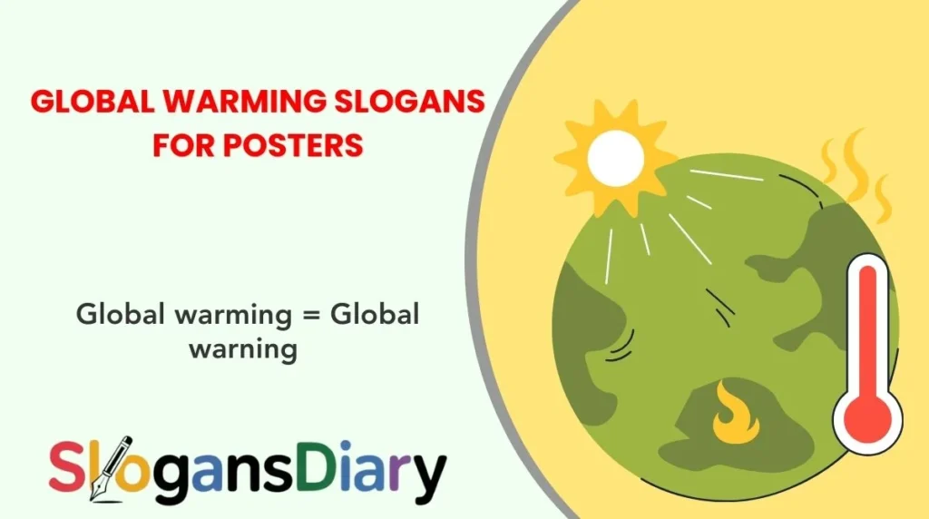 Global Warming Slogans for Posters
