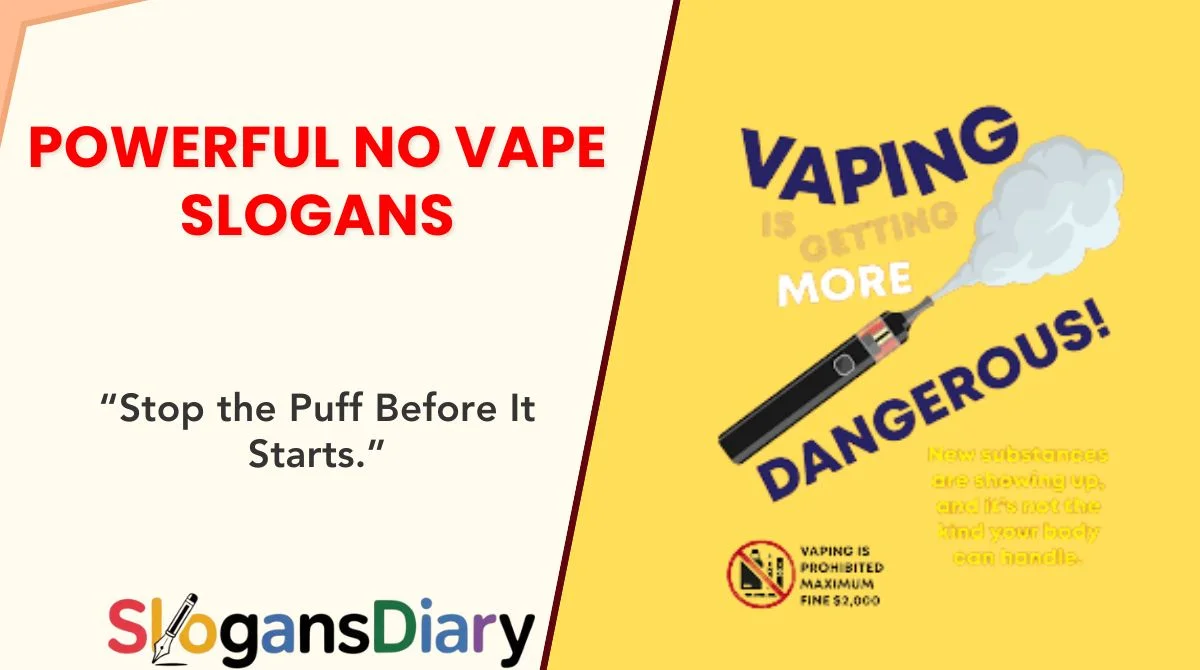 Powerful No Vape Slogans