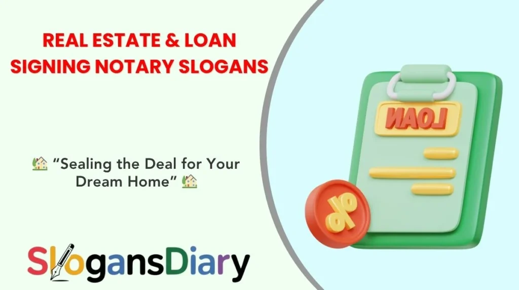 Real Estate & Loan Signing Notary Slogans