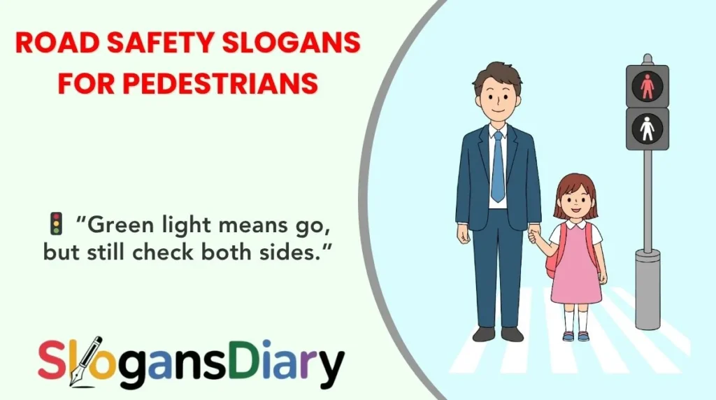 Road Safety Slogans for Pedestrians