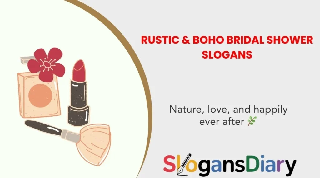 Rustic & Boho Bridal Shower Slogans