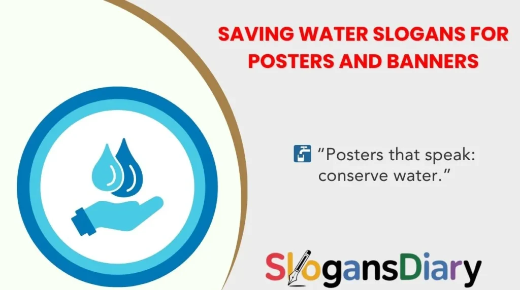 Saving Water Slogans for Posters and Banners