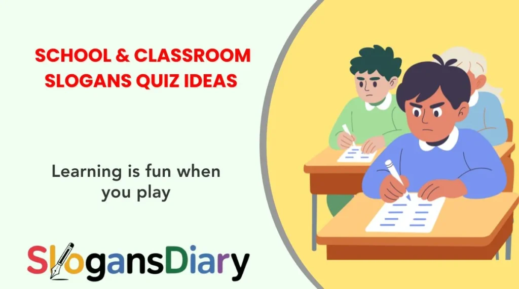 School & Classroom Slogans Quiz Ideas